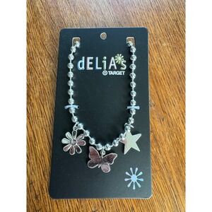 dELiA*s x Target Butterfly Star Flower Charm Choker Necklace NWT Y2K